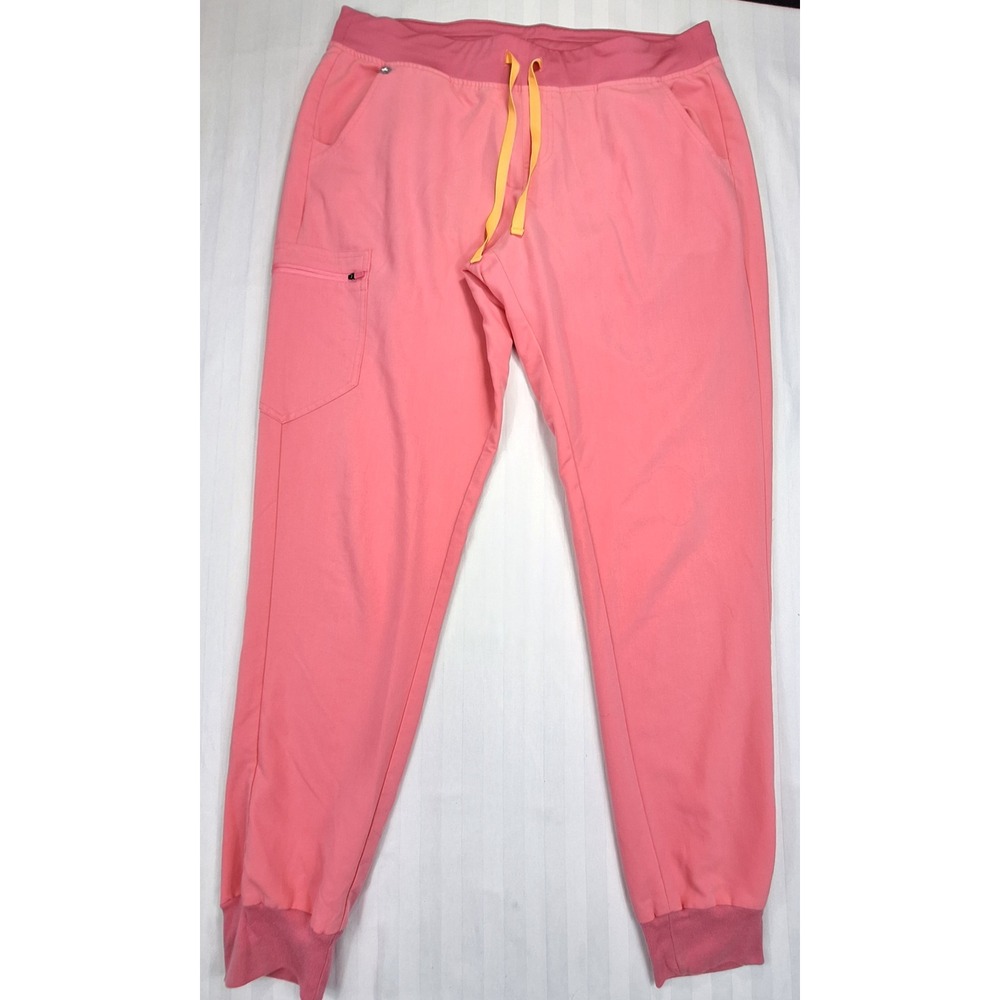 FIGS Zamorra Jogger Scrub Pants Pink XL Tall W18SW2005T Yoga Waistband Womens